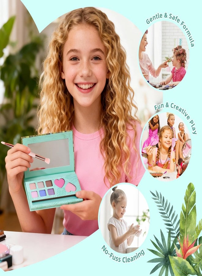 Color Nymph Girls Eye & Cheek Makeup Palette - Eyeshadow & Blush & Highlighter Palette for Teens Girls Tweens, Beginner-Friendly, Gentle Makeup Kits for Starter, Makeup Gift for Christmas (Mint Green) - Image 4